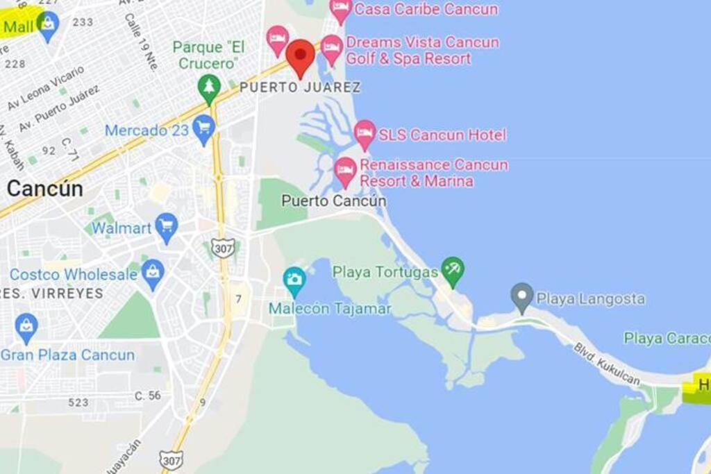 Micro Studio Perfect For Backpackers, Couples, 3 Min Drive To Playa El Nino Канкун Экстерьер фото